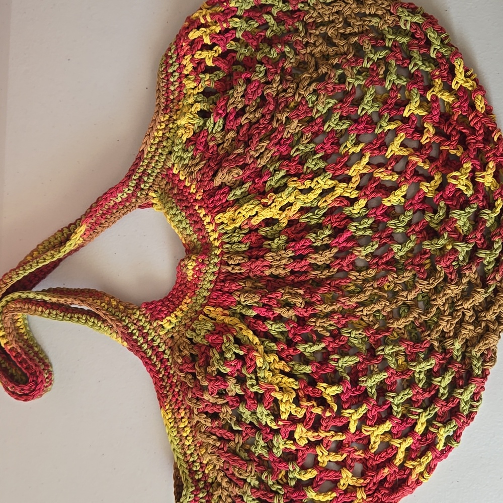 Autumn Leaves Crochet Market Bag